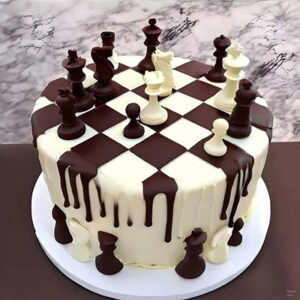 Chess Theme Cake 08
