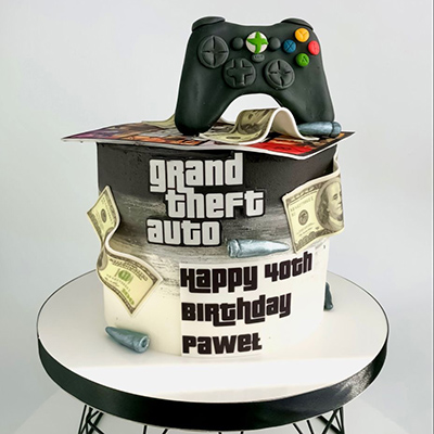 GTA Gaming Theme Cake 04