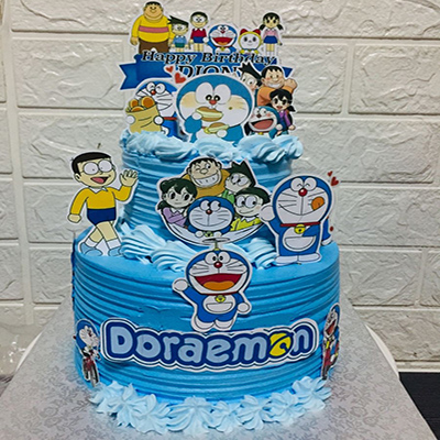 Doremon theme cake 14
