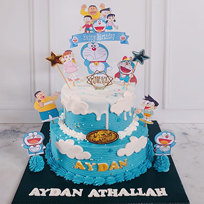 Doremon theme cake 13