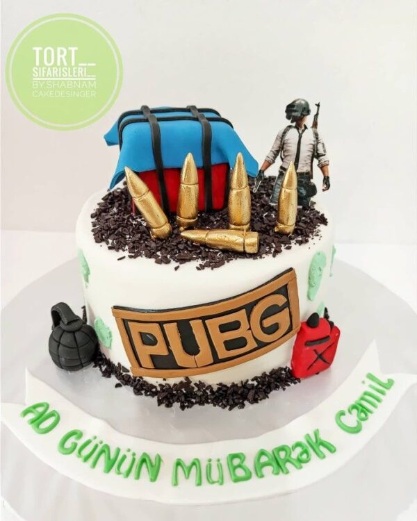 PUB G Gaming Theme Cake 14