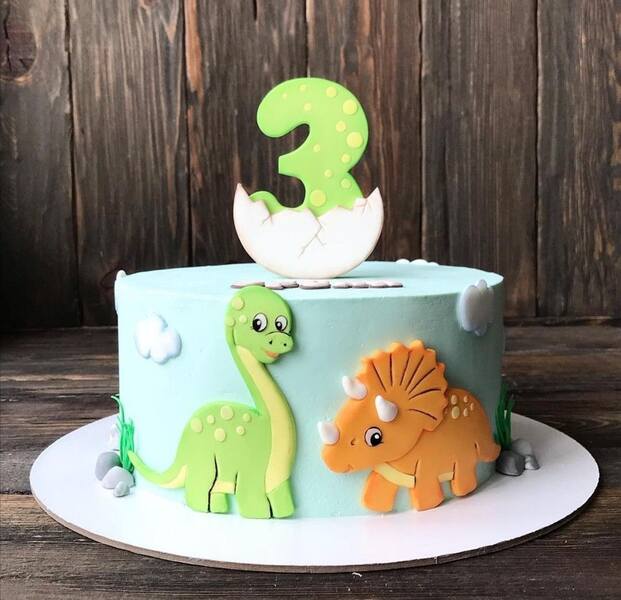 Animal-Dinosaurs theme cake 8