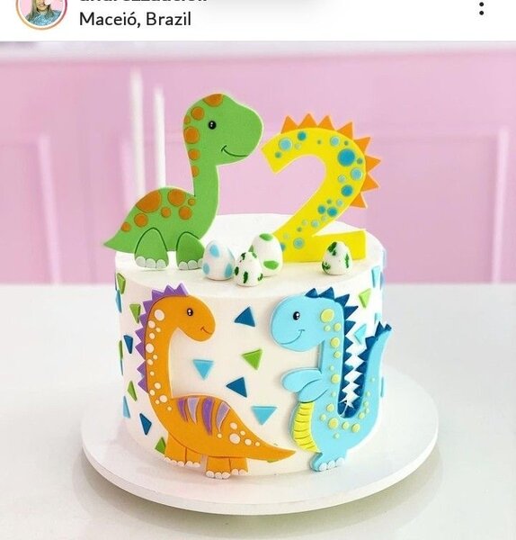 Animal-Dinosaurs theme cake 15