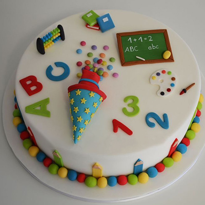 First Day school Theme cake 04