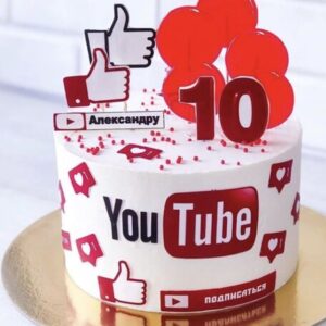 Youtube theme cake 2