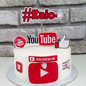 Youtube theme cake 3