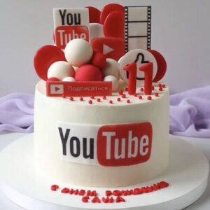 Youtube theme cake 21