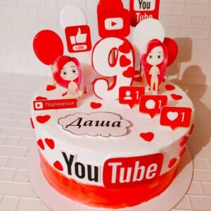 Youtube theme cake 7