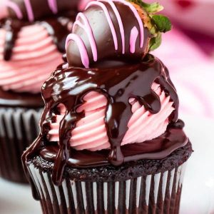 Choco Strawberry Cupcake