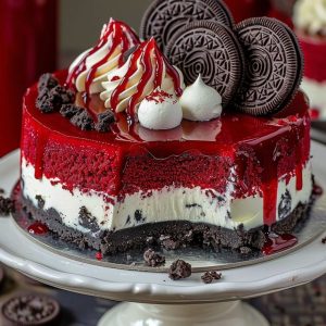 Oreo Red velvet and choco cake
