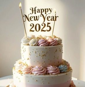 Cheers to 2025 Cake